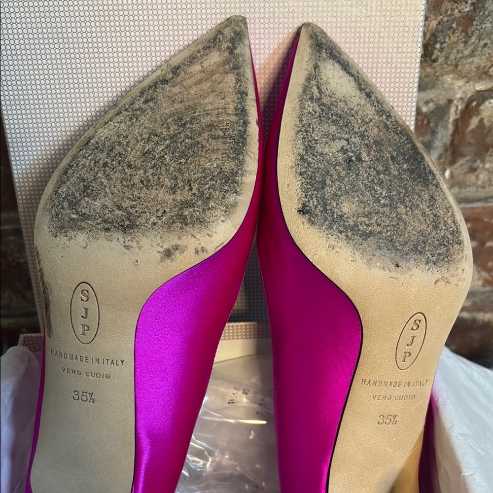 SJP by Sarah Jessica Parker hot pink heels - Picture 2 of 6